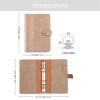 Meilleure vente A6 spirale Budget classeur cahier 6 étanche feuilles mobiles clair sacs à zip-lock affaires PU cuir journal accessoires