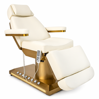 Fauteuil esthétique électrique de luxe avec commande au pied pour salon de soins professionnels et épilation