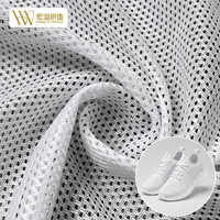 Tissu en maille 100 % polyester tricoté chaîne léger et respirant, couleur personnalisée, pour languettes et empeignes de chaussures, fabricant professionnel ODM