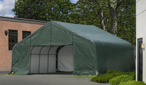 Abri de voiture de style maison pour <span class=keywords><strong>2</strong></span> <span class=keywords><strong>voitures</strong></span> avec tente d'entrepôt Matériau PVC et PE Cadre en <span class=keywords><strong>métal</strong></span> et plastique enduit de poudre pour parking extérieur - Product Image 5