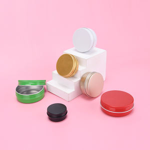 กระปุกอะลูมิเนียมสีดำทรงกลมสำหรับบรร<span class=keywords><strong>จ</strong></span>ุน้ำมั<span class=keywords><strong>น</strong></span>ใส่<span class=keywords><strong>เครา</strong></span> แว็กซ์ใส่ผม ครีมบำรุงผิว ขนาด 5 กรัม 10 กรัม 15 กรัม 30 กรัม 50 กรัม 60 กรัม 100 กรัม - Product Image 1