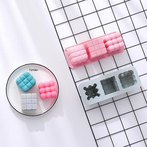 M61877 Molde <span class=keywords><strong>de</strong></span> Silicona Grande para Velas Aromáticas con Forma <span class=keywords><strong>de</strong></span> Cubo Mágico <span class=keywords><strong>de</strong></span> <span class=keywords><strong>Rubik</strong></span>, Molde para Hornear Pasteles - Product Image 2