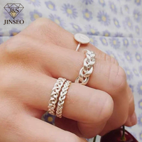 Bague empilable en argent sterling S925 torsadée et tressée, finition mate brossée, style minimaliste nordique, pour femme, cadeau quotidien