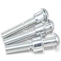 8X40 Boulons de verrouillage à tête de brasero en aluminium Boulons à anneau rainuré Boulons de verrouillage en acier inoxydable avec collier