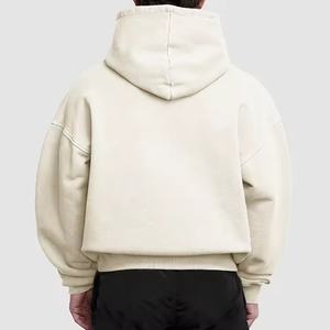 OEM özel damla omuz % 100% pamuk kalın 500 Gsm ağır boy kırpılmış Boxy Fit Hoodie erkekler için - Product Image 2