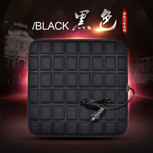 Coussin chauffant pour siège de voiture, noir, pièce unique, rempli de mousse, en coton, chaleur hivernale pour utilisation automobile - Product Image 1