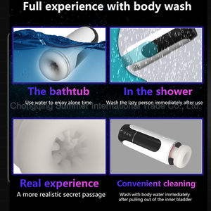 자동 텔레스코픽 진동 딜도 7-남성의 친밀한 요구를위한 주파수 ABS + TPE 남성 자위대 - Product Image 5