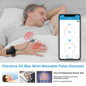 Wellue Checkme O2 Max Spo2 Oximeters Puls Slaap Apneu Monitor Pols <span class=keywords><strong>Pulse</strong></span> <span class=keywords><strong>Oximeter</strong></span> Voor Slaap - Product Image 6