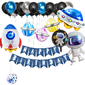 Sonnensystem-Thema Film Helium Latex Ballon Girlanden-Set UFO Rakete <span class=keywords><strong>Astronaut</strong></span> Geburtstagsparty Dekorationen - Product Image 4