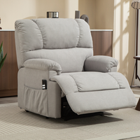 Fauteuil inclinable Okin surdimensionné à prix d'usine, en tissu de qualité, avec fonction de relaxation complète et alimentation électrique