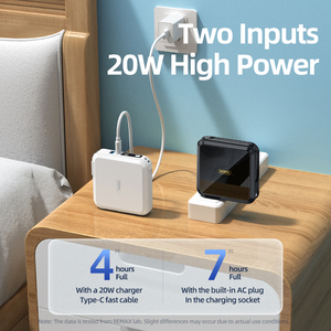 Batterie externe à charge rapide réelle 22,5 W Type C/iPhone avec câble, support multi-téléphones, chargeur rapide <span class=keywords><strong>15000</strong></span> mAh - Product Image 3