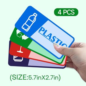 Etiquetas para contenedores de reciclaje, vinilo autoadhesivo, impermeable, rectangular, para uso doméstico - Product Image 2