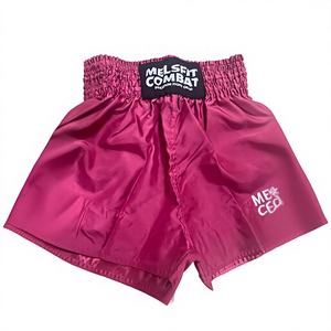Pantalones Cortos de Muay Thai Más Vendidos, OEM, para Kickboxing y MMA, Diseño Casual Sólido, Impresión Personalizada, Cintura Elástica, Poliéster Transpirable de Alta Calidad - Product Image 1