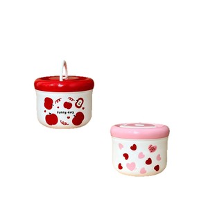 Plastic Steel Round <b>Lunch</b> <b>Box</b> 0.9L Portable With Lid For Adults And All Users - Product Image 1