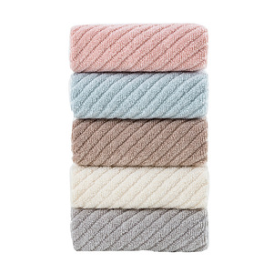 Serviette de toilette carrée en pur coton 34x34 cm, tissage sergé, absorbante, blanc, gris, rose, bleu, marron M3810 - Product Image 1