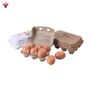 Miễn Phí Mẫu Tùy Chỉnh In Phân Hủy Sinh Học Trứng Thùng Carton 15 12 8 Khay Trứng Đóng Gói Số Lượng Lớn Bán Buôn 6 10 20 30 Di Động Trứng Gà Hộp - Product Image 1