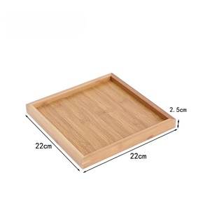 Hot Sale Customized Rectangular Bamboo Tray for Tea Cups Baked Fruit Eco-Friendly <strong>Wood</strong> <strong>Plates</strong> for Hotel Barbecue Parties - Product Image 2