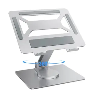 Эргономичная Складная подставка для ноутбука с поворотом на 360 градусов, металлическая алюминиевая регулируемая подставка для ноутбука