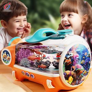 Chengjiプラスチック水族館魚のおもちゃ電子水槽デスクトップ繁殖led軽い音楽水族館赤ちゃんのおもちゃ - Product Image 2