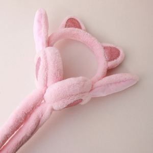 Couvre-oreilles en peluche super doux en forme de lapin à cœur vibrant de haute qualité, unisexe, pour enfants, chauds pour l'hiver - Product Image 1