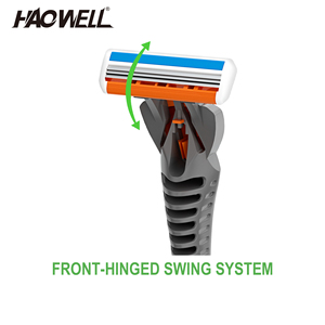 Maquinilla de Afeitar Manual de Triple Hoja HAOWELL K02 302 para Hombre con Mango de Plástico, Paquete Económico Grande 1+10 - Product Image 5