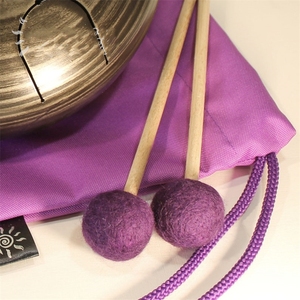 Baquetas de mazo de fieltro reutilizables hechas a mano mazos de tambor de lengua de lana natural con bolas blandas - Product Image 3