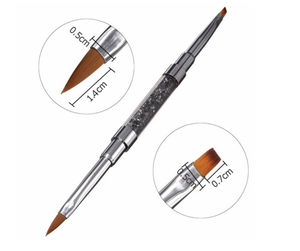 Pinceau professionnel pour nail art en poils de Kolinsky et nylon, manche métallique, plusieurs couleurs, pour la peinture et le dessin de lignes sur les ongles. - Product Image 6