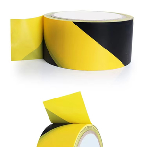Ruban de signalisation de danger jaune et noir YIHONG, résistant à l'usure, antidérapant, en PVC, pour marquage au sol, ruban de sécurité - Product Image 2