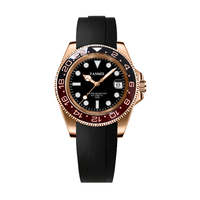 Montre-bracelet en or pour homme, nouveau design, avec logo personnalisable, mouvement NH35, montre mécanique classique pour homme