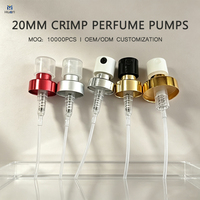 Pompe pulvérisatrice à pression en aluminium et plastique HUAYI 15mm 18mm 20mm pour flacon, personnalisable - MOQ 10000 pièces