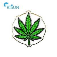 Broche personnalisée en émail avec motifs de plantes, feuilles de cannabis et de marijuana – Créez vos propres designs