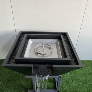 Fuente de Agua Decorativa de Acero Inoxidable, Brasero de Gas y Cuenco para Piscina - Product Image 6