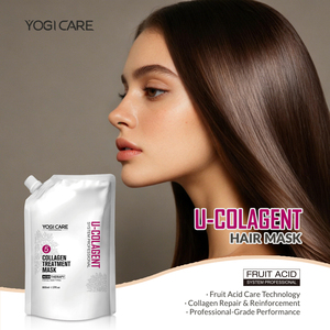 Mascarilla Capilar Suavizante de Colágeno Herbal de Marca Privada, Mascarilla Capilar con Ácido de Frutas para Salón - Product Image 1