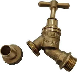 TMOK Outside Garden 1/2 Inch Faucet Brass Water Tap Bibcock Hose Union Bib Tap