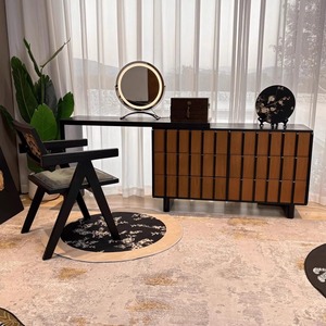 <b>Dressing</b> <b>Table</b> And Chest Of Drawers Combined 1.2m Wooden Makeup Vanity With Mirror For <b>Bedroom</b> Modern Minimalist Design - Product Image 3