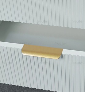 <span class=keywords><strong>Commode</strong></span> moderne à 6 tiroirs pour chambre à coucher Commodes doubles blanches avec poignées dorées Table buffet en bois pour le salon - Product Image 4