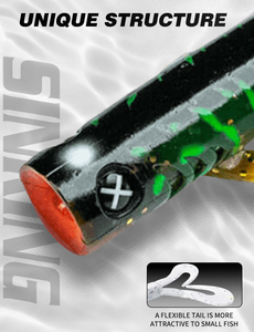 Señuelo de Pesca de Silicona de Doble Cola, 180mm/38g, PVC, para Accesorios de Pesca, Fabricación OEM/ODM - Product Image 5