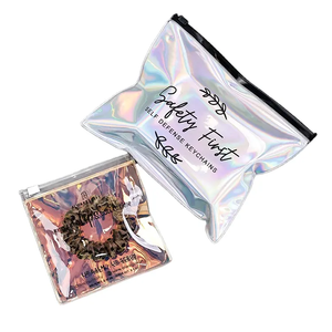 תיק רוכסן מותאם אישית הולוגרפי תיק רוכסן עבור תיק תכשיטים קוסמטיים אריזת רוכסן - Product Image 5