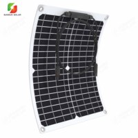 Panneau solaire flexible ETFE monocristallin transparent translucide 20W pour tuiles de façade BIPV, toitures, balcons et rideaux de verre