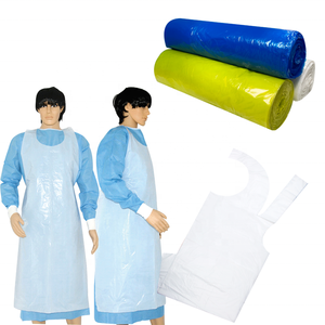 Disposable PE Apron Factory Wholesale Cheap Price Waterproof One Time Use Kitchen Aprons