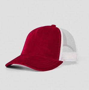 Casquette de baseball unisexe design en velours et maille, ensemble de 5 pièces, couleur unie, motif à pois, sportive, protection solaire, reconnaissance faciale - Product Image 1
