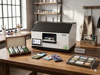 Printer UV Flatbed Mini A5 Baru dengan Head XP600, Mesin Cetak Digital Inkjet Portabel Otomatis Resolusi Tinggi, Wi-Fi, Multiwarna