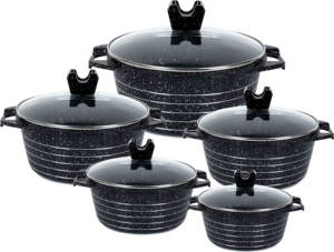 Set di Pentole <span class=keywords><strong>MGC</strong></span> di Alta Qualità, 10 Pezzi con Rivestimento Ceramico Antiaderente e Linee Lucide sul Corpo - Product Image 6