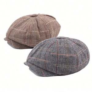 Casquette Gavroche 8 Panneaux Style Européen USA, Meilleure Vente, pour Femmes et Hommes, Printemps Automne, Mode Décontractée, Tenues Habillées, Sports et Fêtes - Product Image 1