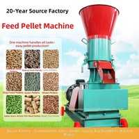 Nouvelle machine à granulés d'aliments pour animaux, pelletiseur de paille, machine d'élevage, machine à granulés pour volailles, pelletiseur domestique à matrice plate 220V