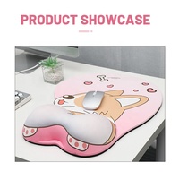 Grand tapis de souris en silicone confortable et mignon, support pour le poignet, tapis de souris antidérapant pour femme, gel pour le poignet, tapis de souris de jeu