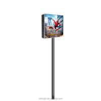 Boîte lumineuse solaire LED rectangulaire de grande taille en aluminium avec option de suspension, décorative, étanche, pour les expositions en plein air, les salons professionnels