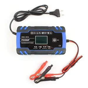 מכירה לוהטת Foxsur 12v-24v האיחוד האירופי תקע רכב אופנוע משאית תיקון סוללה מטען Agm מטען,