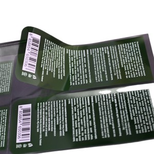 ฉลาก/สติกเกอร์ใสแบบมีกาวในตัว, การพิมพ์ข้อมูลสินค้า, การพิมพ์ PVC สีขาวพิเศษความโปร่งใสสูง, การปิดผนึก - Product Image 5