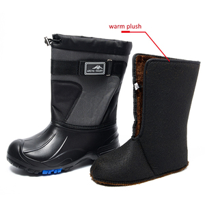 รองเท้าบูทกันหนาวสำหรับผู้ชาย, รองเท้ากันลื่นกันน้ำกันลื่นรองเท้าลุยหิมะกันความร้อนทนทานสำหรับทำงานกลางแจ้ง - Product Image 2